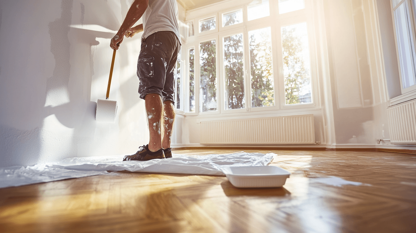 Peintre professionnel en action